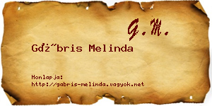 Gábris Melinda névjegykártya